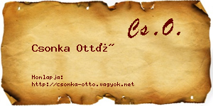 Csonka Ottó névjegykártya
