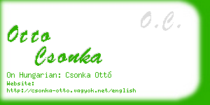 otto csonka business card
