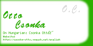 otto csonka business card